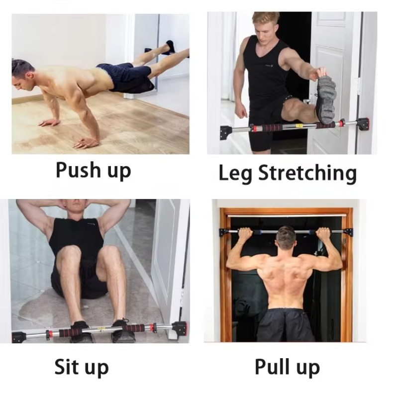 Home Gym Leg - Ayarlanabilir Çelik Yatay Barfiks Çubuğu Kapı