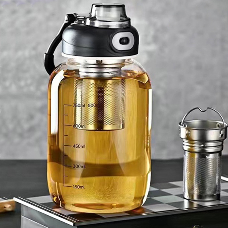 Kettler Home Gym - 800/2500 ml Büyük Cam Su Şişesi,