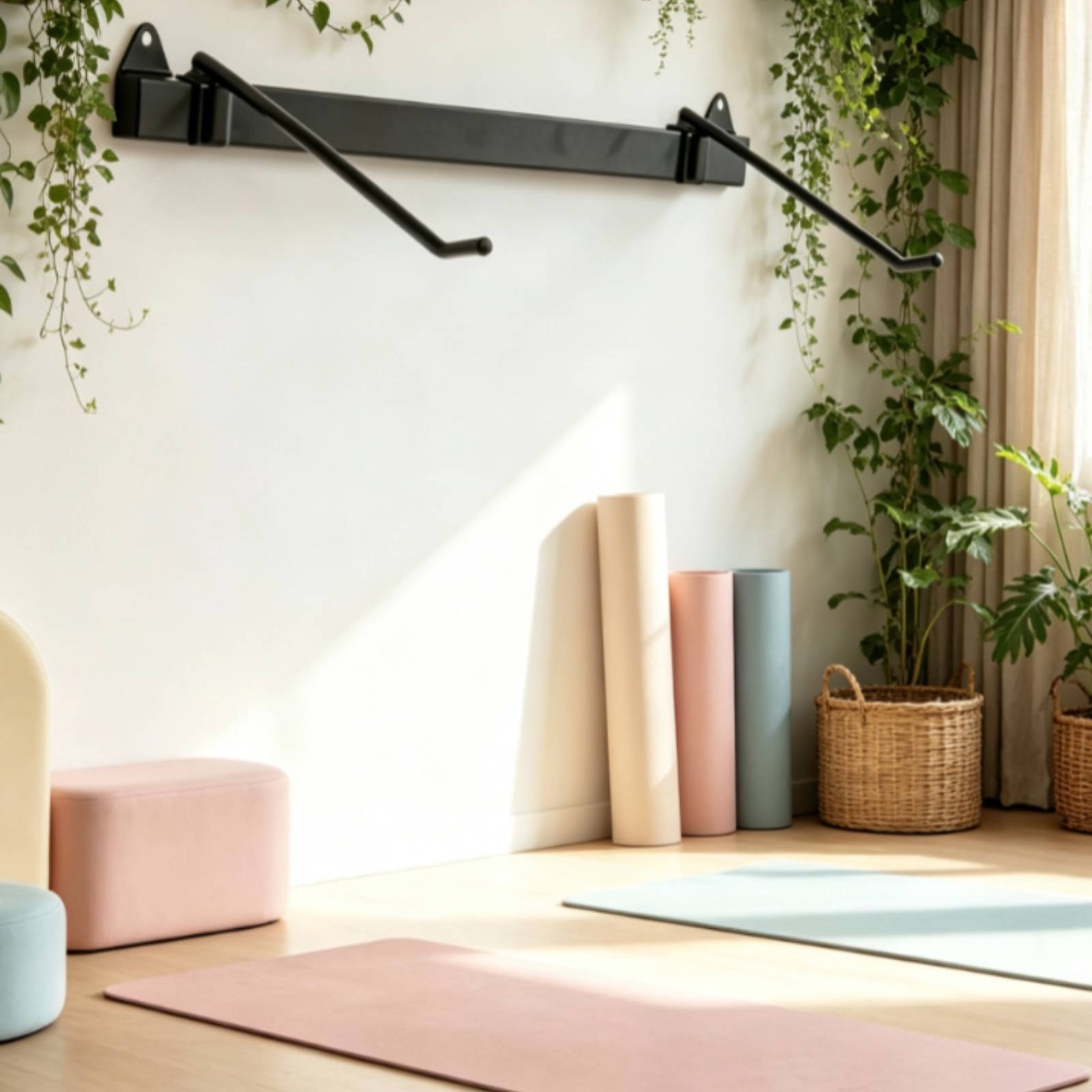 Home Gym Installation - Egzersiz Matı Saklama Rafı Metal Egzersiz